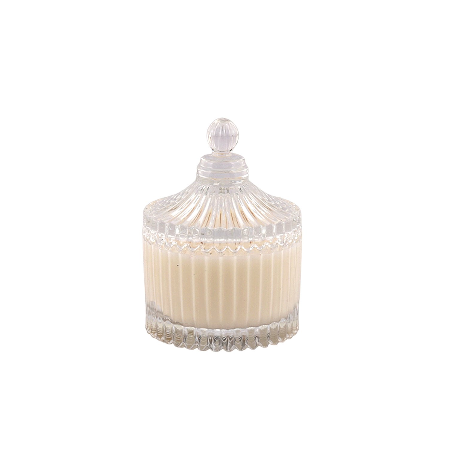 Edhas Luxury Scented Candle – Elegant Ribbed Glass Jar - Image 4